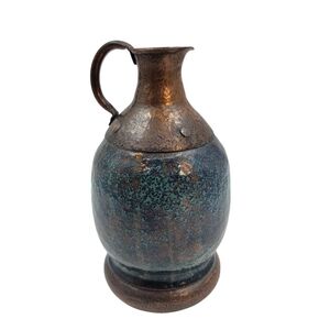 Gundert Hammered Copper Enameled jug